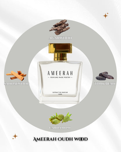 Ameerah Oudh Wood | Luxurious Woody Extrait de Parfum
