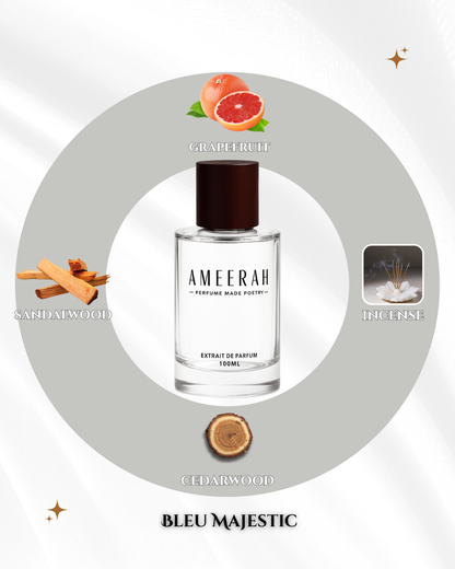 Bleu Majestic | Citrus & Woody Signature Cologne