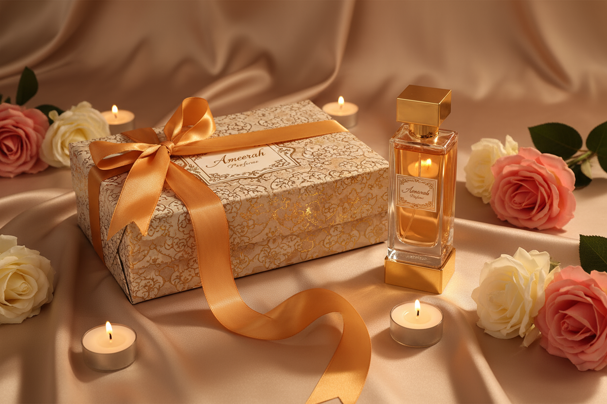 Label it on box and on bottle as "Ameerah Perfume"